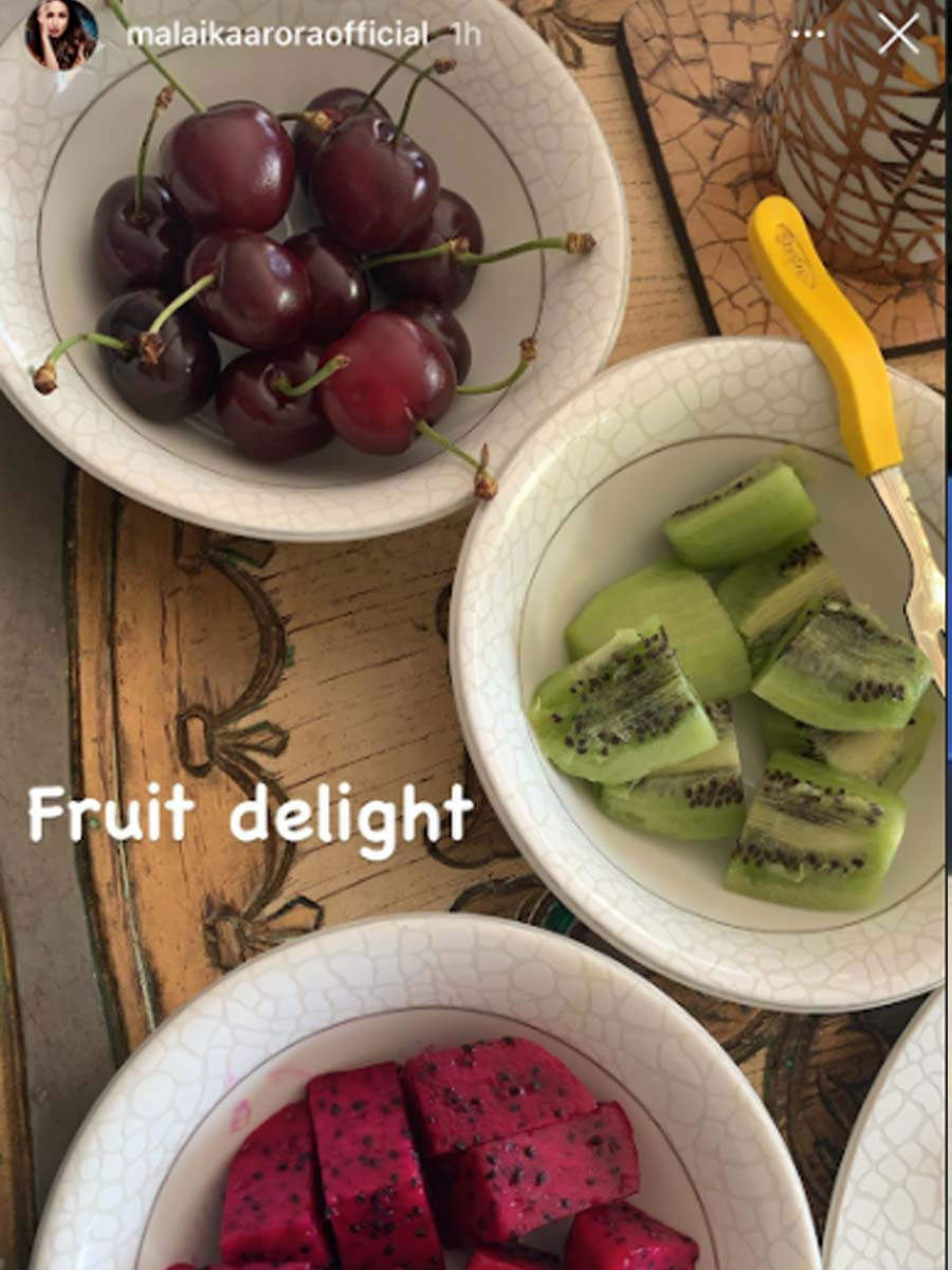 Malaika Arora starts off her day with some fruits 