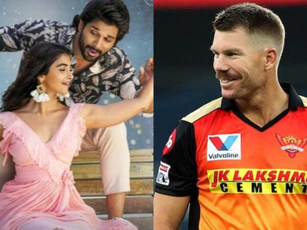 David Warner celebrating IPL win on Allu Arjun’s song Butta Bomma will