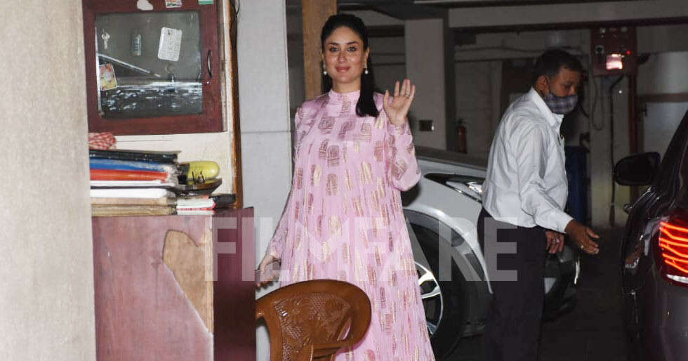 Photos: Kareena Kapoor Khan steps out in a pretty pink suit | Filmfare.com