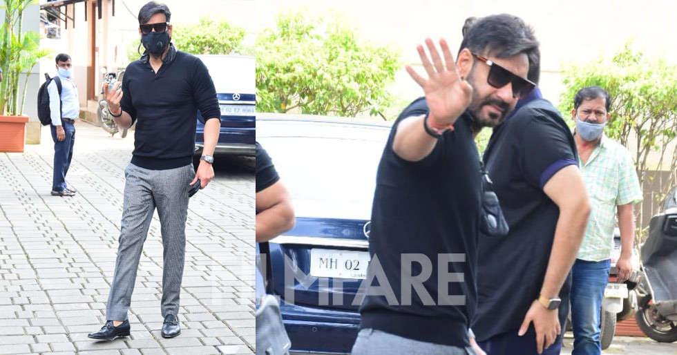 Ajay Devgn looks dashing as he jets out of the city 