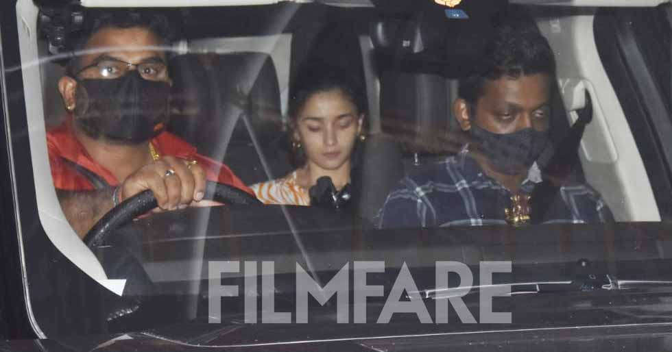 In pictures: Alia Bhatt clicked post a dubbing session
