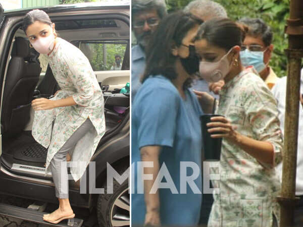 Alia Bhatt and Neetu Kapoor clicked at Krishna Raj bungalow | Filmfare.com