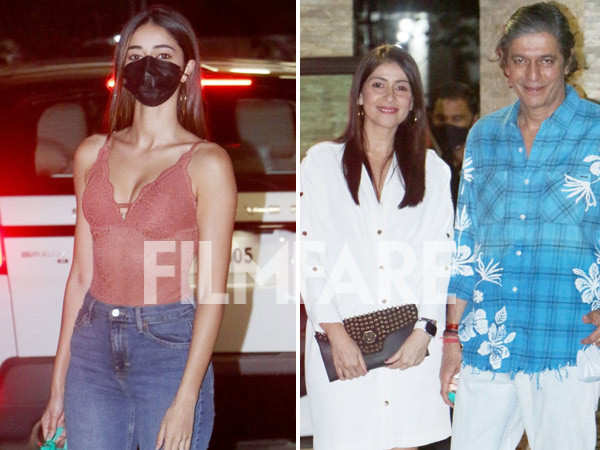 Photos: Ananya Panday steps out with Chunky Panday and Bhavna Pandey