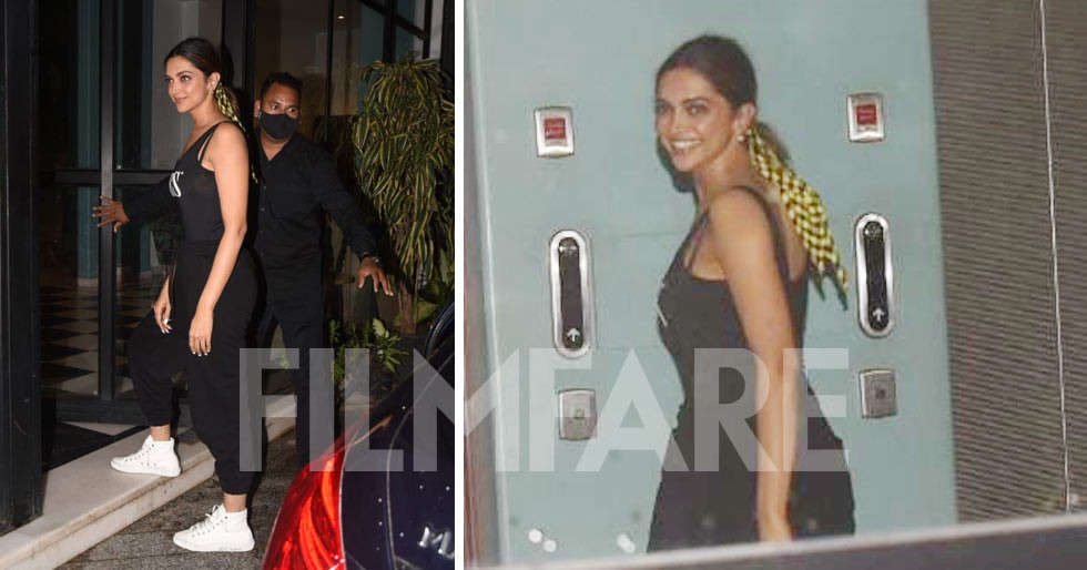 Photos and video of Deepika Padukone stepping out for a work meeting