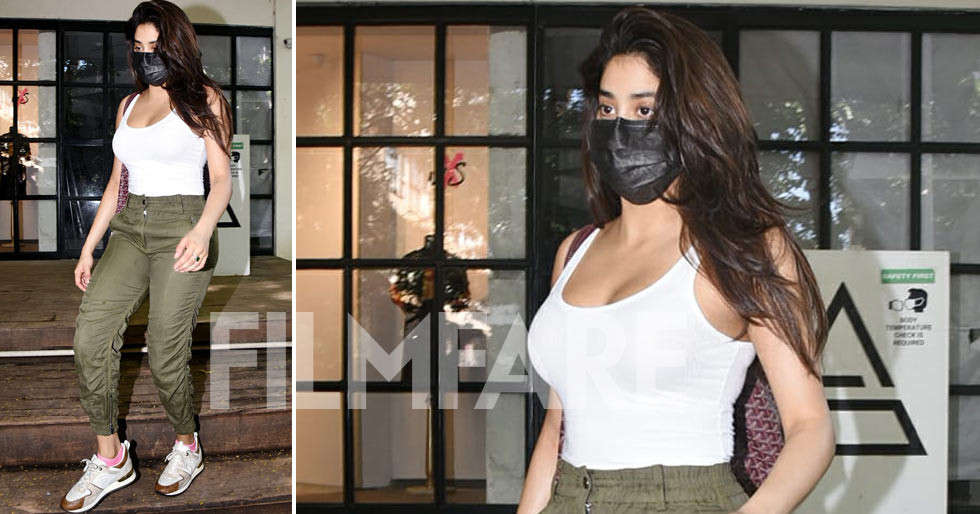 Pictures: Janhvi Kapoor keeps it casual in a white tank top