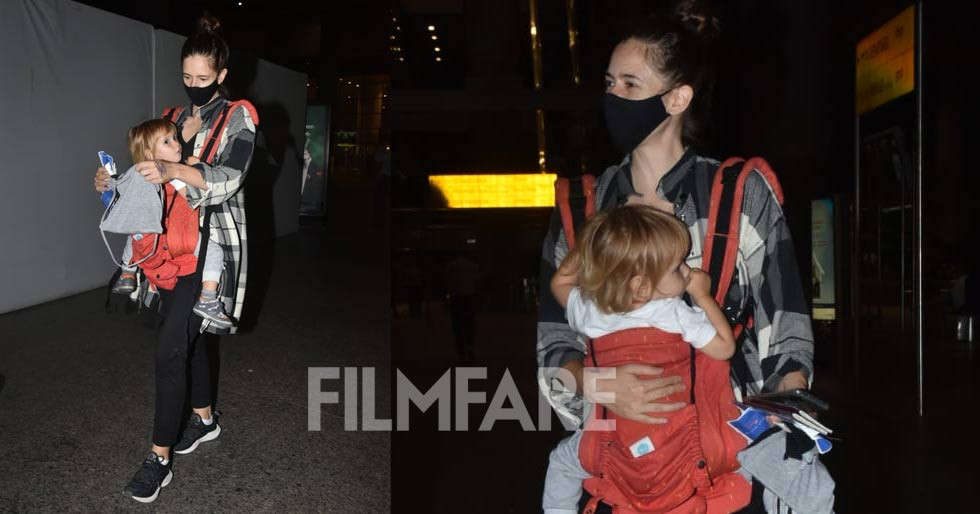 Kalki Koechlin Clicked At The Airport With Her Daughter