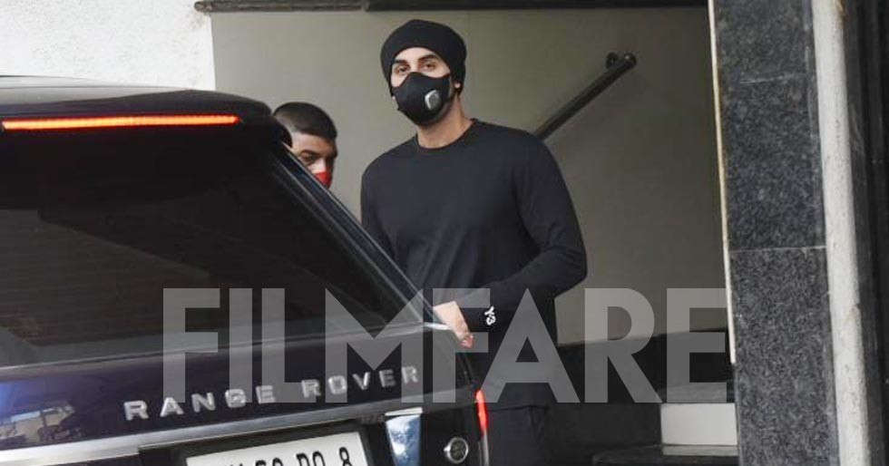 Ranbir Kapoor opts for an all-black look as he steps out in the city