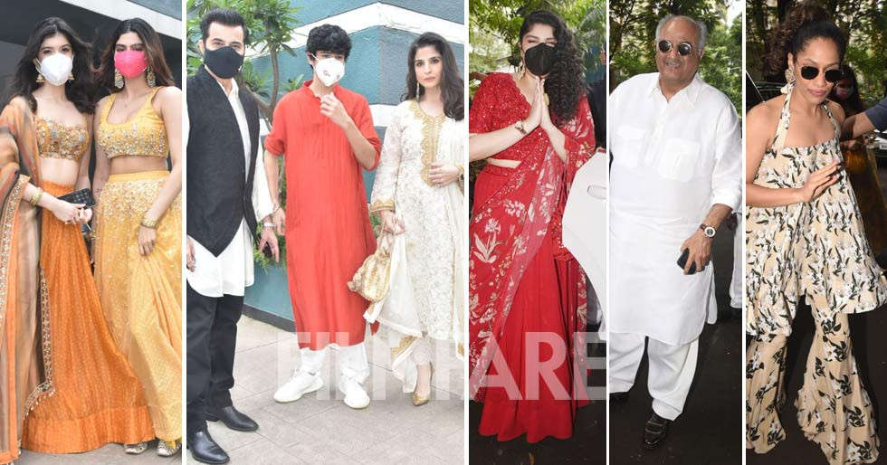 Khushi Kapoor, Shanaya Kapoor, Masaba Gupta, Maheep Kapoor arrive for Rhea Kapoor’s wedding