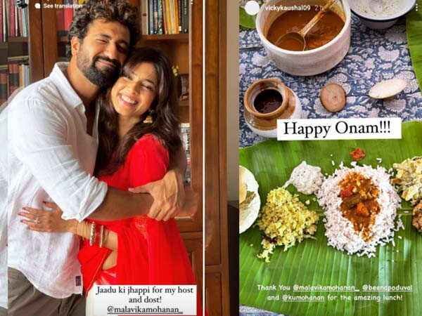 Vicky Kaushal celebrates Onam with Malavika Mohanan | Filmfare.com