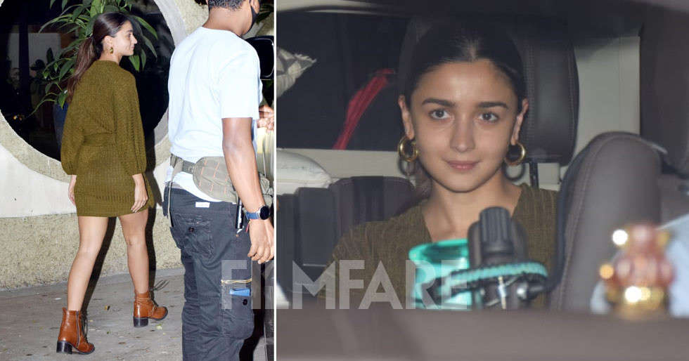Pictures: Alia Bhatt clicked at her residence in Juhu