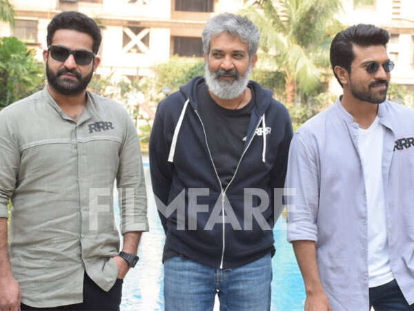 Photos: Ram Charan, NTR Jr. and SS Rajamouli promote RRR in Mumbai ...