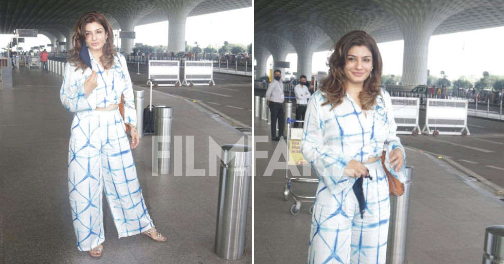 Pictures: Raveena Tandon clicked at the airport