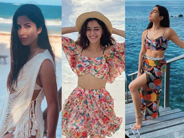 Celebrities 2025 beach outfits