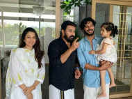 Mohanlal gets clicked with Dulquer Salmaan and his family