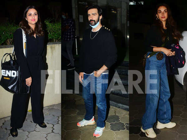 Parineeti Chopra And Aditi Rao Hydari At The Special Screening Of The Girl On The Train Filmfare Com