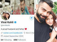 Virat Kohli changes his Twitter bio after the birth of his baby girl