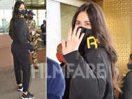 Katrina Kaif rocks all black at the Mumbai airport