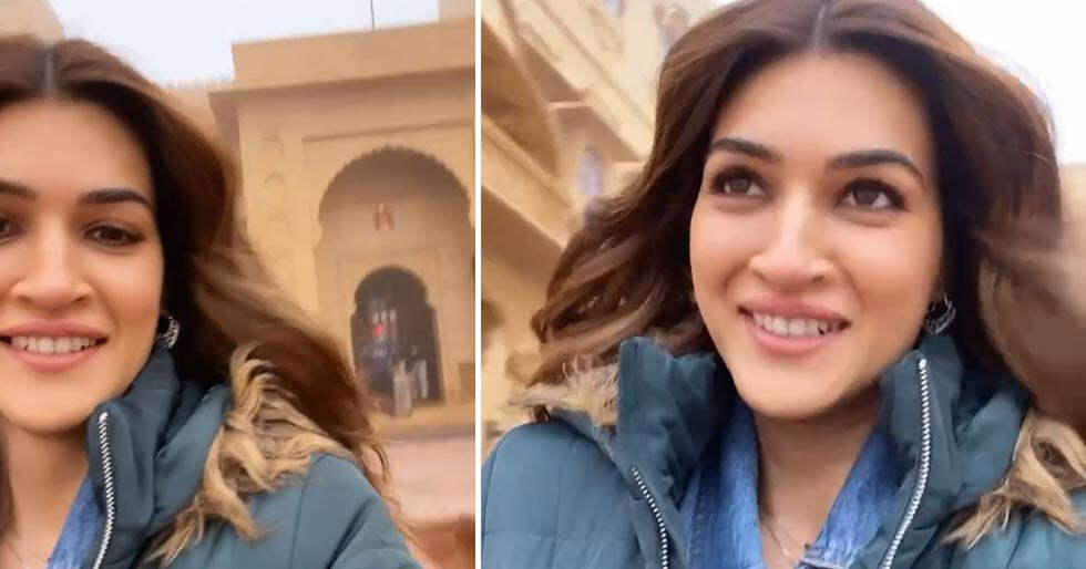 Kriti Sanon shoots for Bachchan Pandey amidst nine degrees in Jaisalmer ...