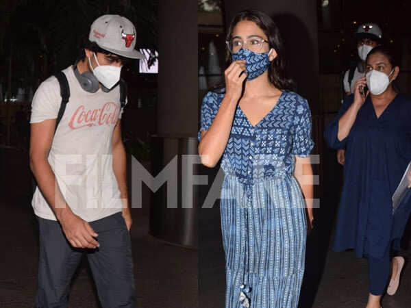 Sara Ali Khan returns from the Maldives with her family | Filmfare.com