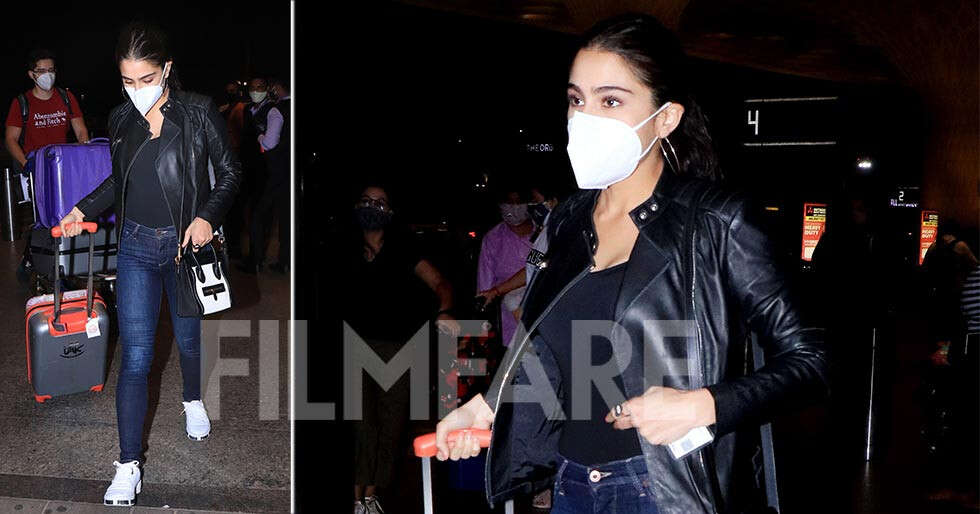 Photos: Sara Ali Khan looks chic in her latest airport look | Filmfare.com