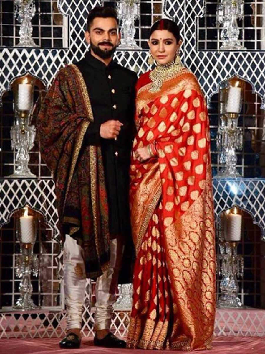 Virat Kohli and Anushka Sharma reception photos: Virushka go all  traditional for their first wedding reception in Delhi | - Times of India