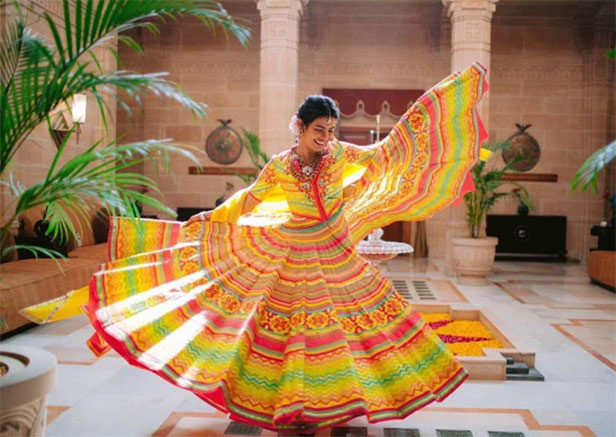 Priyanka Chopra Mehendi Dress