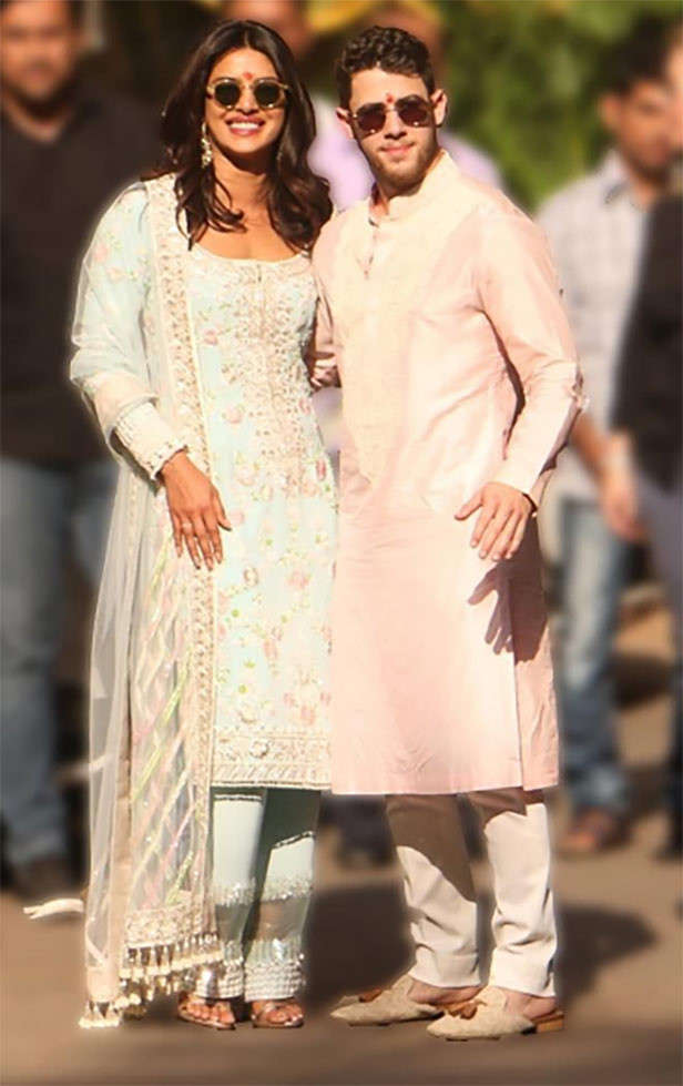 Priyanka Chopra Pre Wedding Puja Dress