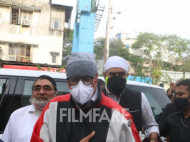 Photos: Amitabh Bachchan and Abhishek Bachchan Arrive For Dilip Kumar’s Last Rites