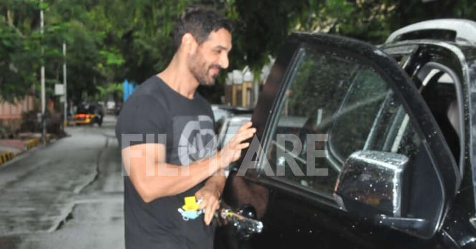 Check out John Abraham’s rare paparazzi spotting outside a clinic