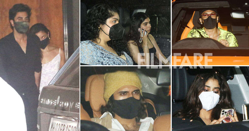 Ranbir Kapoor, Alia Bhatt, Ranveer Singh attend Arjun ...