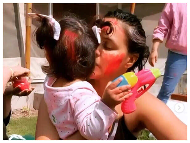 Best Pictures of stars playing Holi from last year