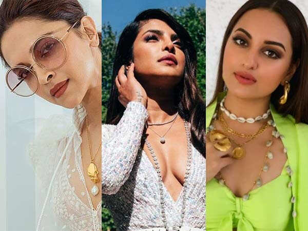 celebrities wearing layered necklaces