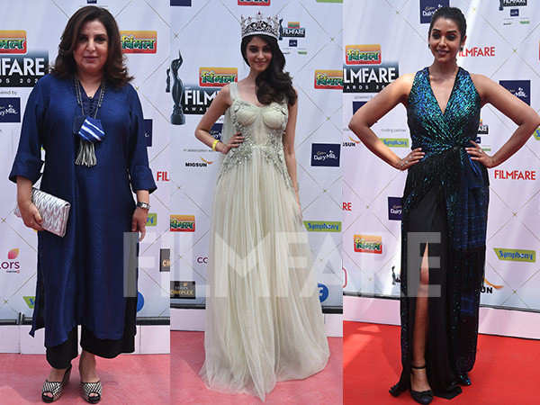 Farah Khan, Aahana Kumra, Anupriya Goenka arrive in style for the 66th Vimal Elaichi Filmfare Awards