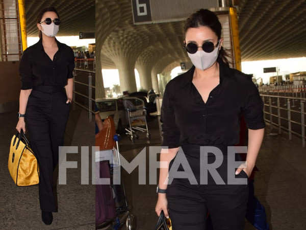 Parineeti Chopra Dazzles In A Black Dress At Airport, Styles It