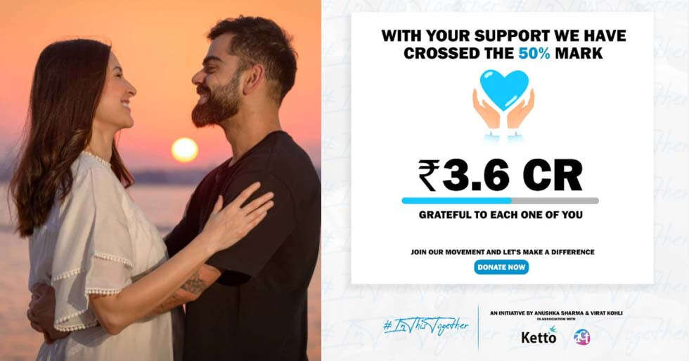 Virat Kohli and Anushka Sharmaâs fundraiser collects over Rs 3 crores in a day