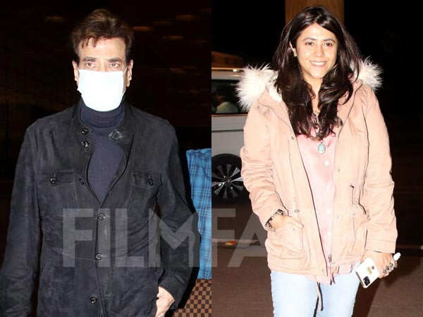 Jeetendra and Ekta Kapoor clicked at the airport | Filmfare.com