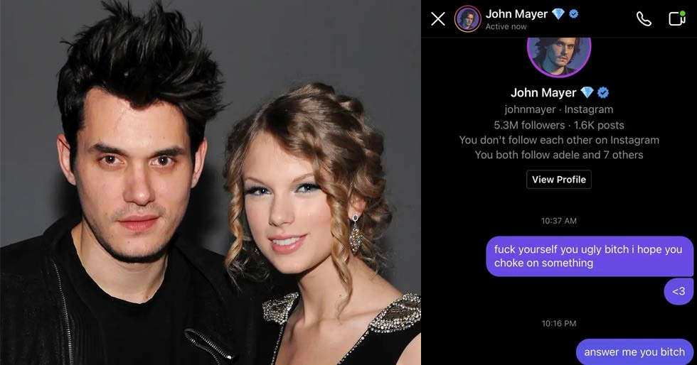 John Mayer responds to Taylor Swift fan who wanted him to “choke on something”
