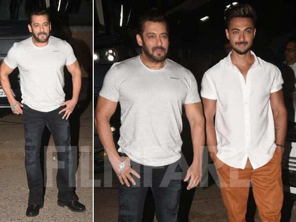 Salman Khan and Aayush Sharma out to promote Antim | Filmfare.com