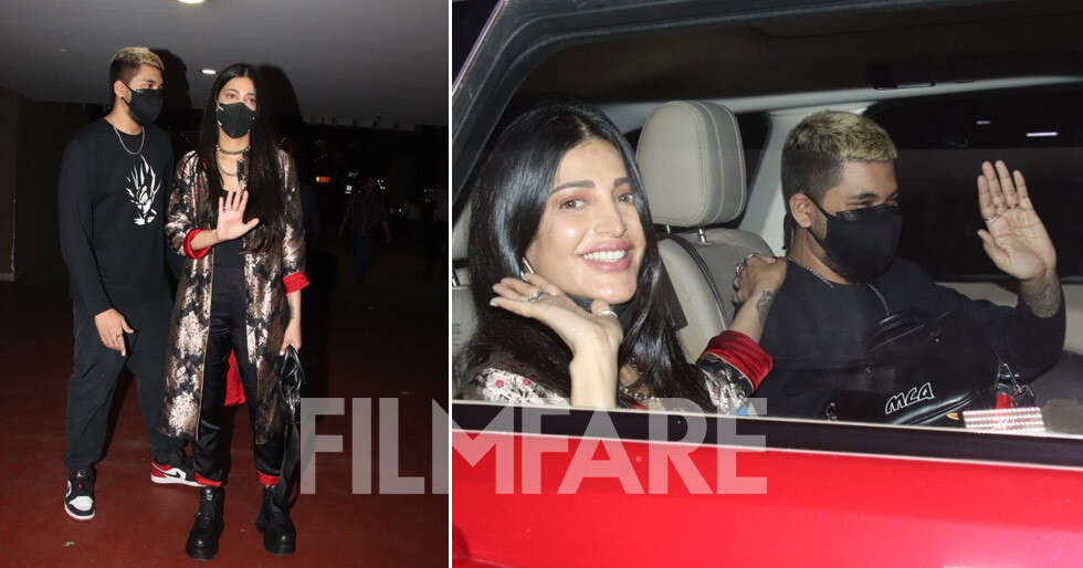 Pictures: Shruti Haasan papped with boyfriend Santanu Hazarika ...