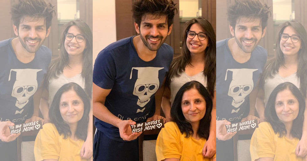Kartik Aaryan shares the cutest post for his mom and sister