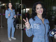 Sunny Leone’s denim look at the airport is a hit