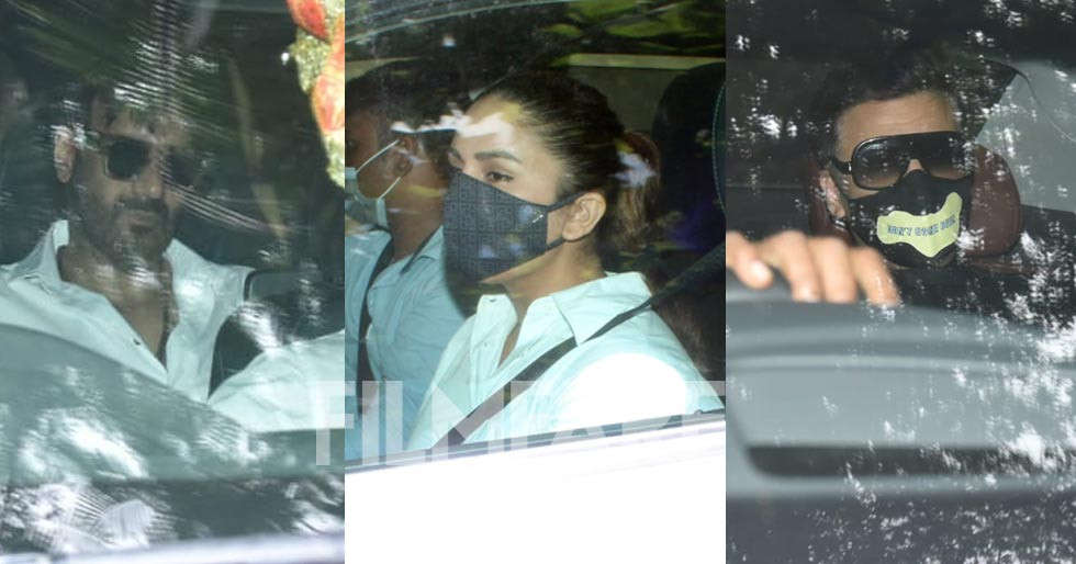 Ajay Devgn, Karan Johar, Huma Qureshi arrive at Akshay Kumar’s residence