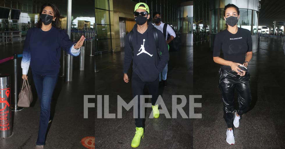 Malaika Arora, Ishaan Khatter and Neetu Kapoor snapped at the airport