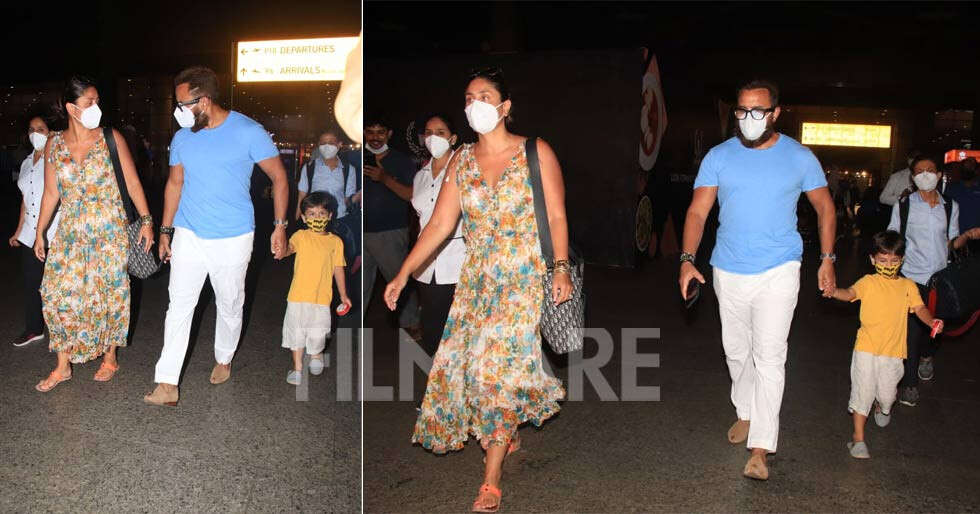 Footage: Kareena Kapoor Khan, Saif Ali Khan return from Maldives