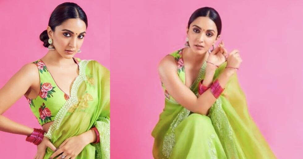 Kiara Advani’s inexperienced saree is a must have in your ethnic wardrobe