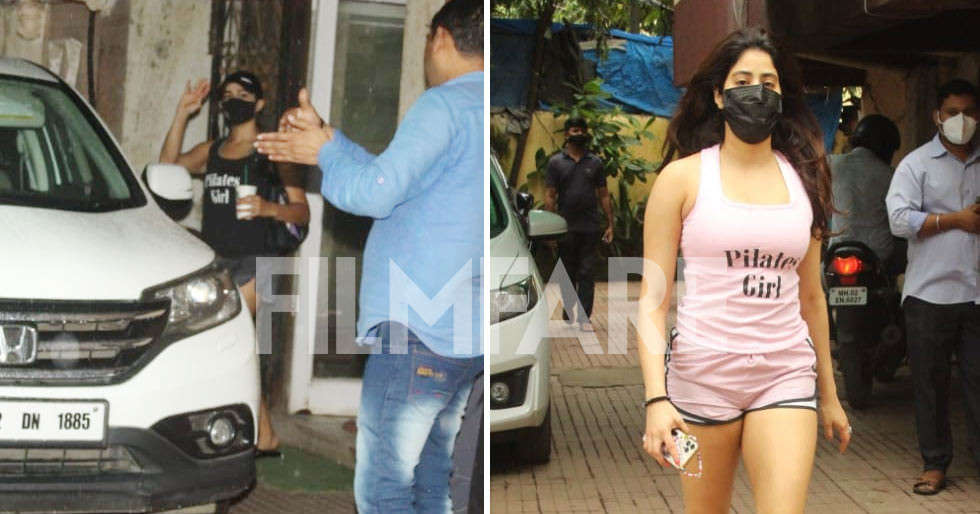 In Pictures: Janhvi Kapoor and Sara Ali Khan snapped post their Pilates class