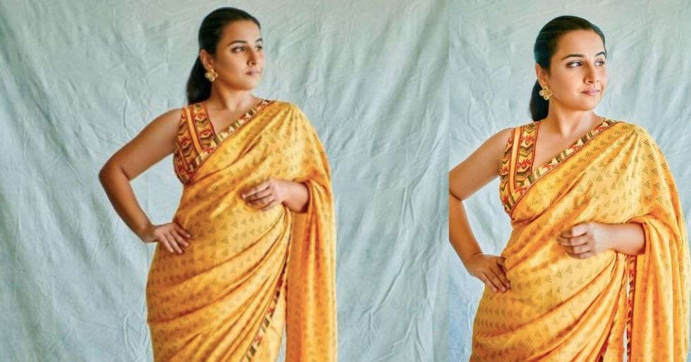 Vidya Balan’s bright yellow saree is perfect for the season