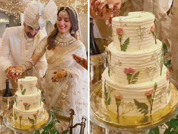Here's what was special about Ranbir Kapoor and Alia Bhatt's three-tier wedding cake