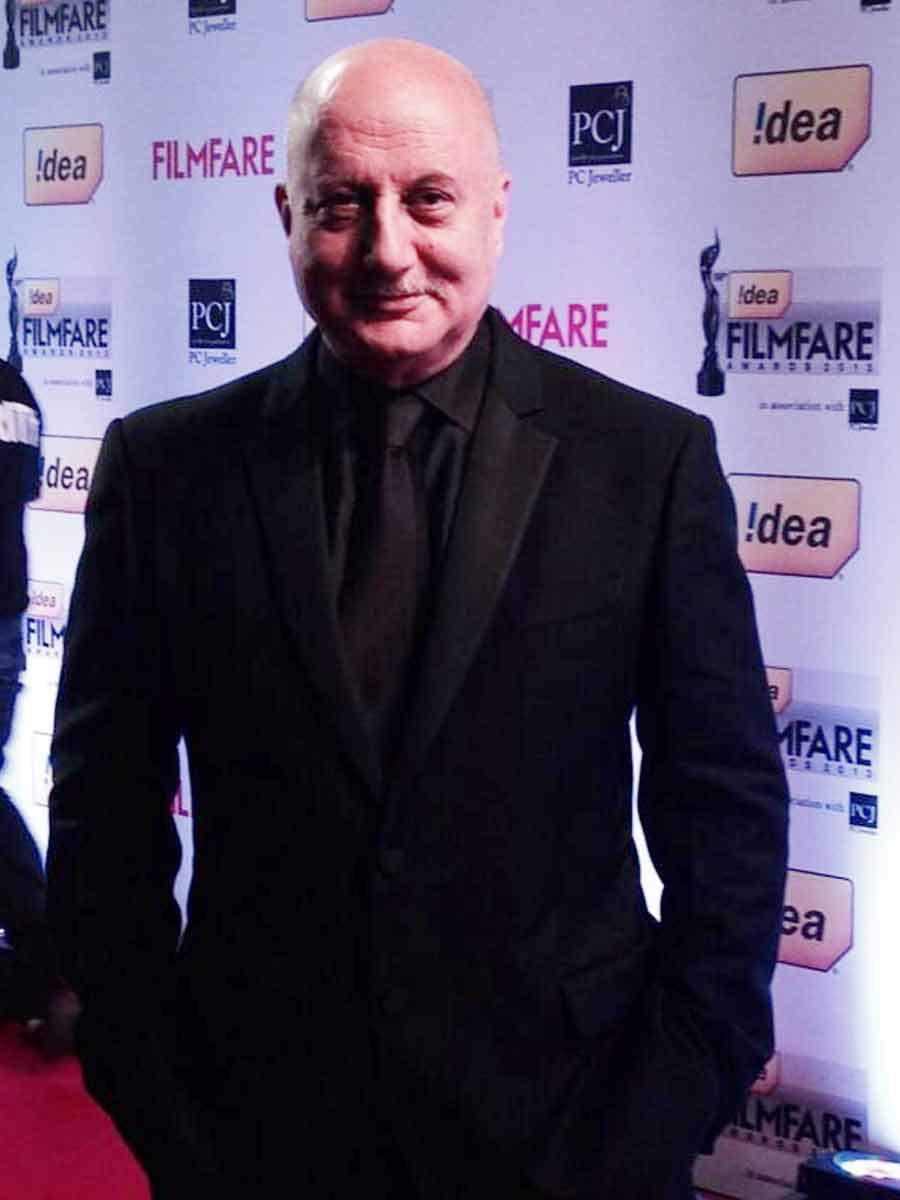 Anupam Kher at the Filmfare Awards Red Carpet.