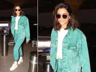 Deepika Padukone making a chic case of denim-on-denim yet again as she gets clicked at the airport